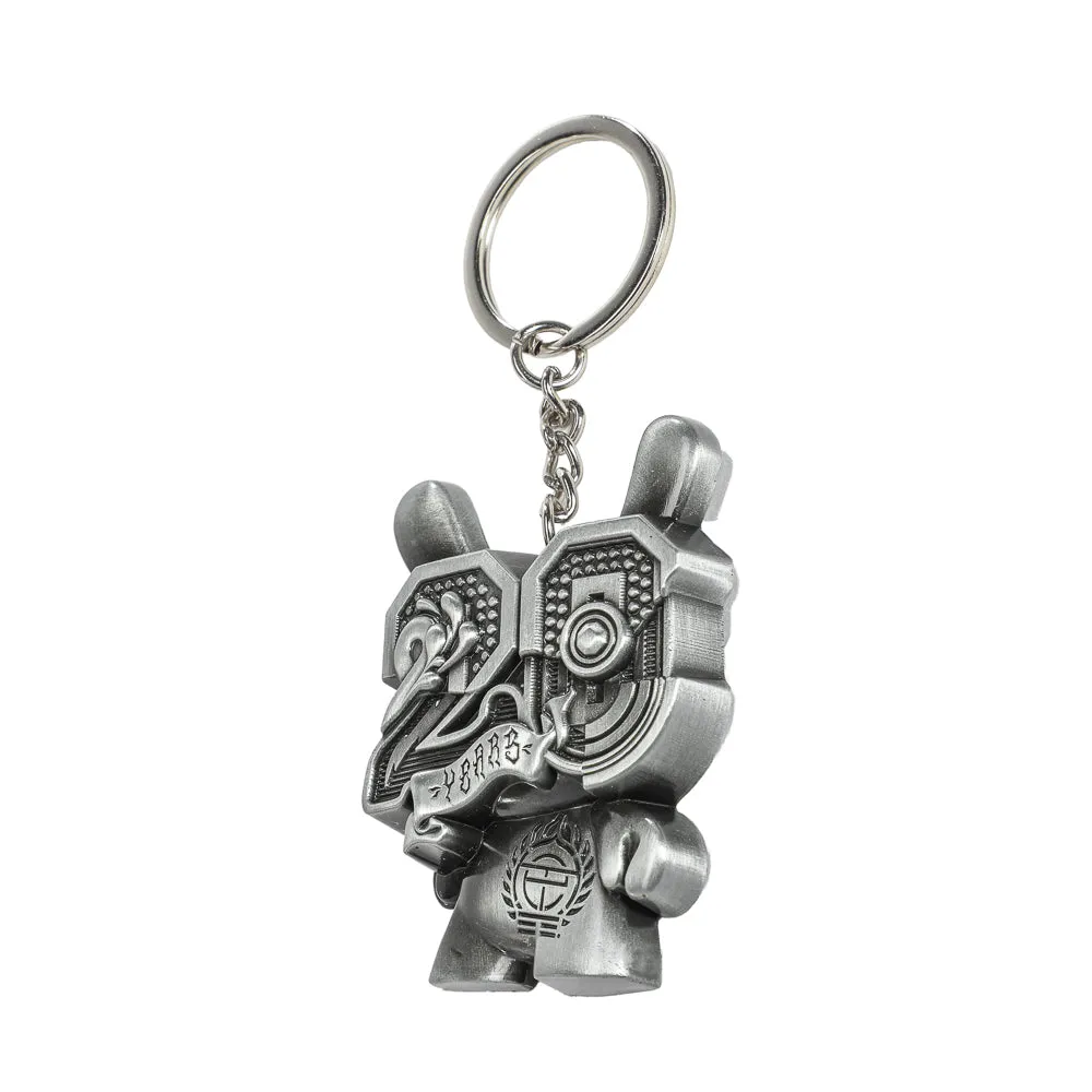20th Anniversary Solid Metal Dunny Keychain - “Silverchrome” by Tristan Eaton (Limited Edition of 200)