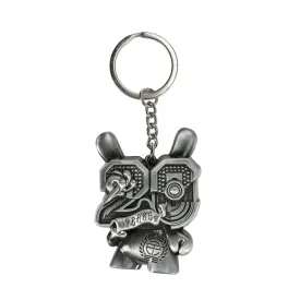 20th Anniversary Solid Metal Dunny Keychain - “Silverchrome” by Tristan Eaton (Limited Edition of 200)