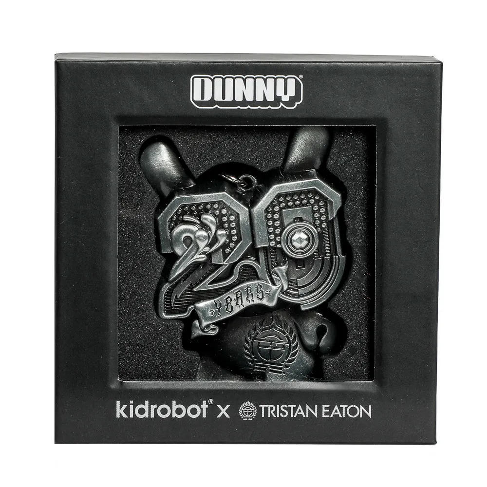 20th Anniversary Solid Metal Dunny Keychain - “Silverchrome” by Tristan Eaton (Limited Edition of 200)