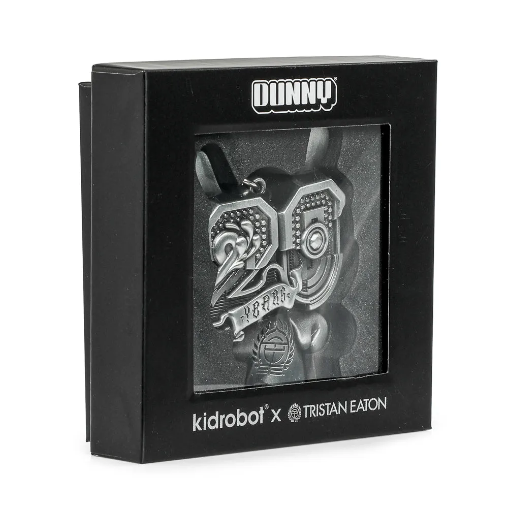 20th Anniversary Solid Metal Dunny Keychain - “Silverchrome” by Tristan Eaton (Limited Edition of 200)