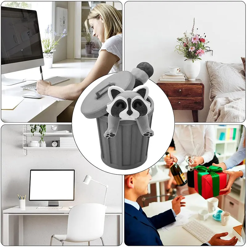 3D Printed Raccoon with Trash Can Ornament