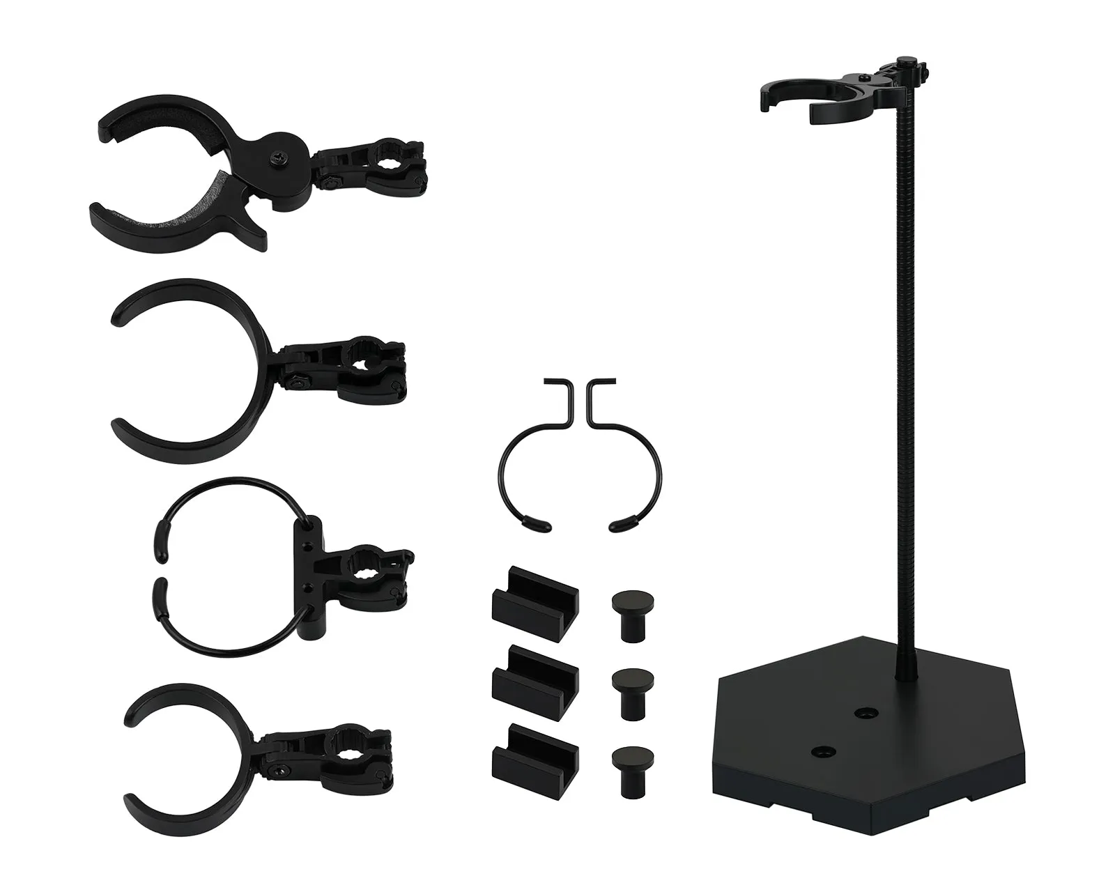 Action Figure Stand 12 Inch Connectable Metal Toy Stand for 1/6 and1/9 Scale Figures