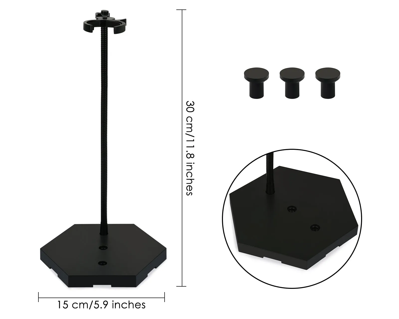 Action Figure Stand 12 Inch Connectable Metal Toy Stand for 1/6 and1/9 Scale Figures