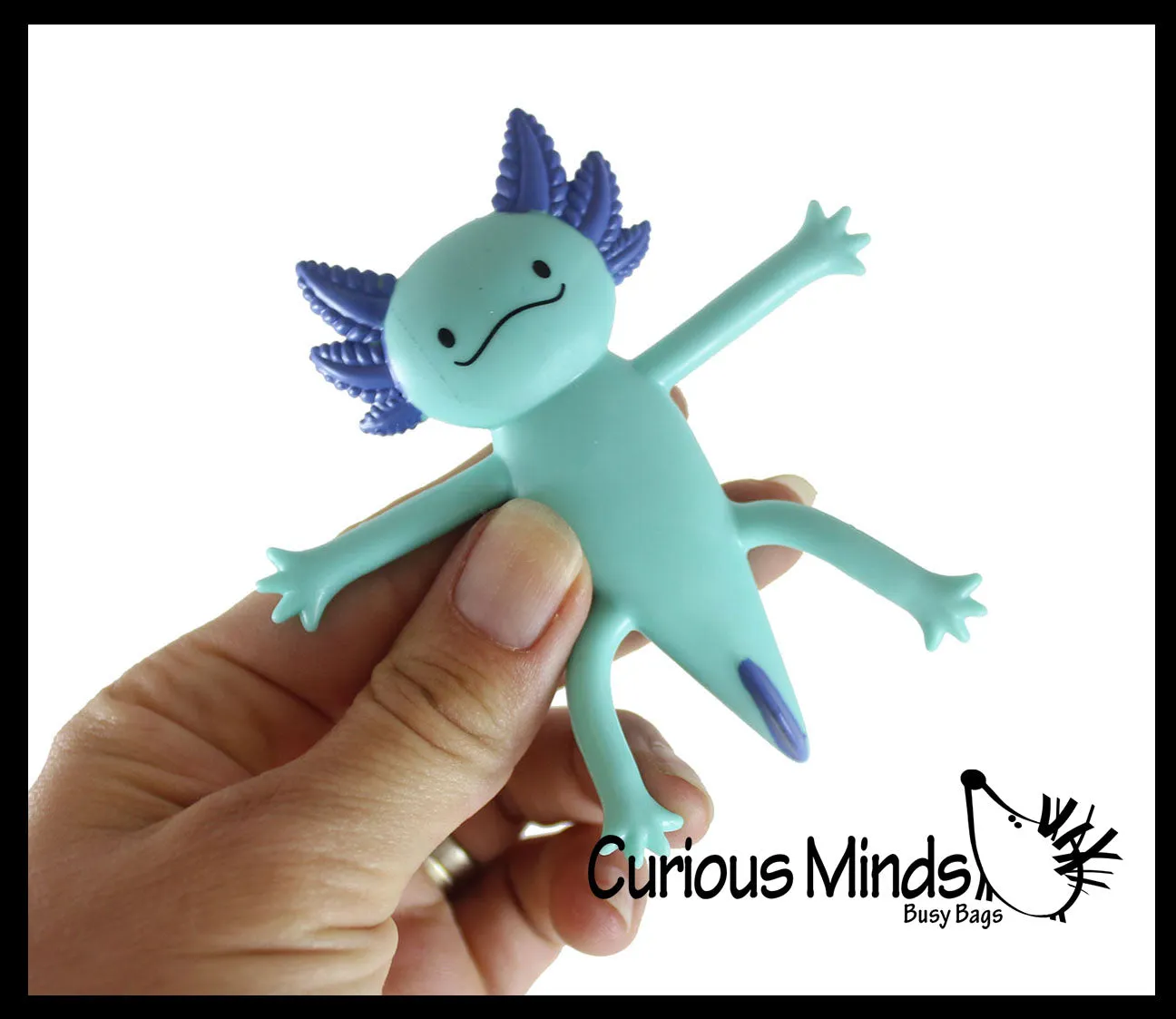 Axolotl Bendable Fidget Toys - Cute Mini Animal Figurines - Party Favors, Prizes