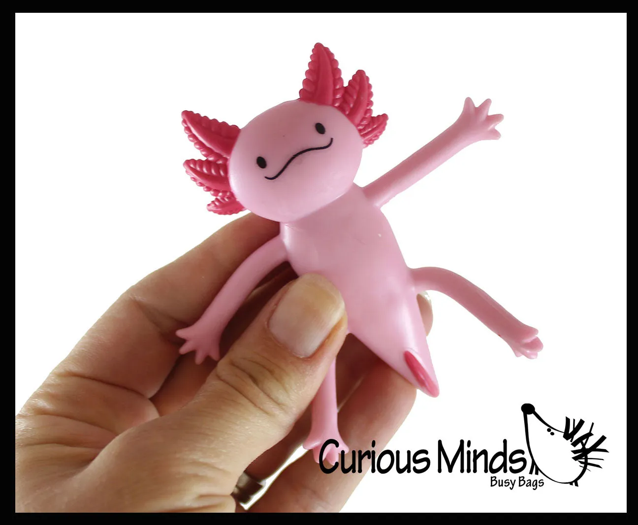 Axolotl Bendable Fidget Toys - Cute Mini Animal Figurines - Party Favors, Prizes