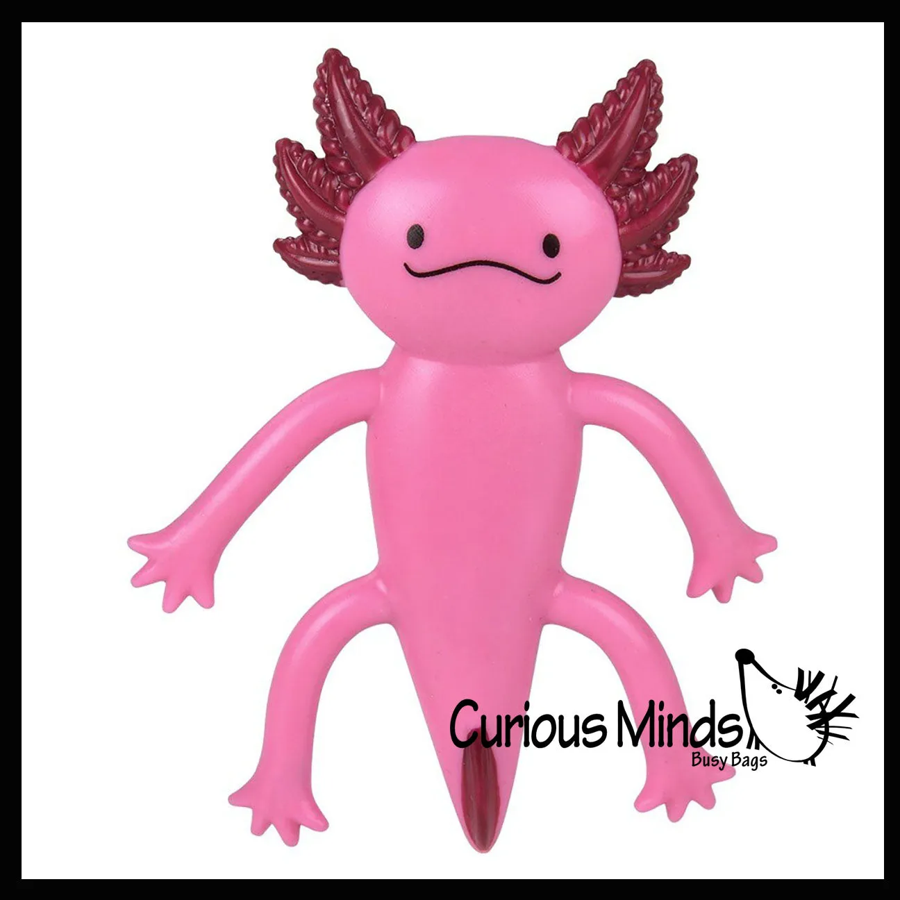 Axolotl Bendable Fidget Toys - Cute Mini Animal Figurines - Party Favors, Prizes