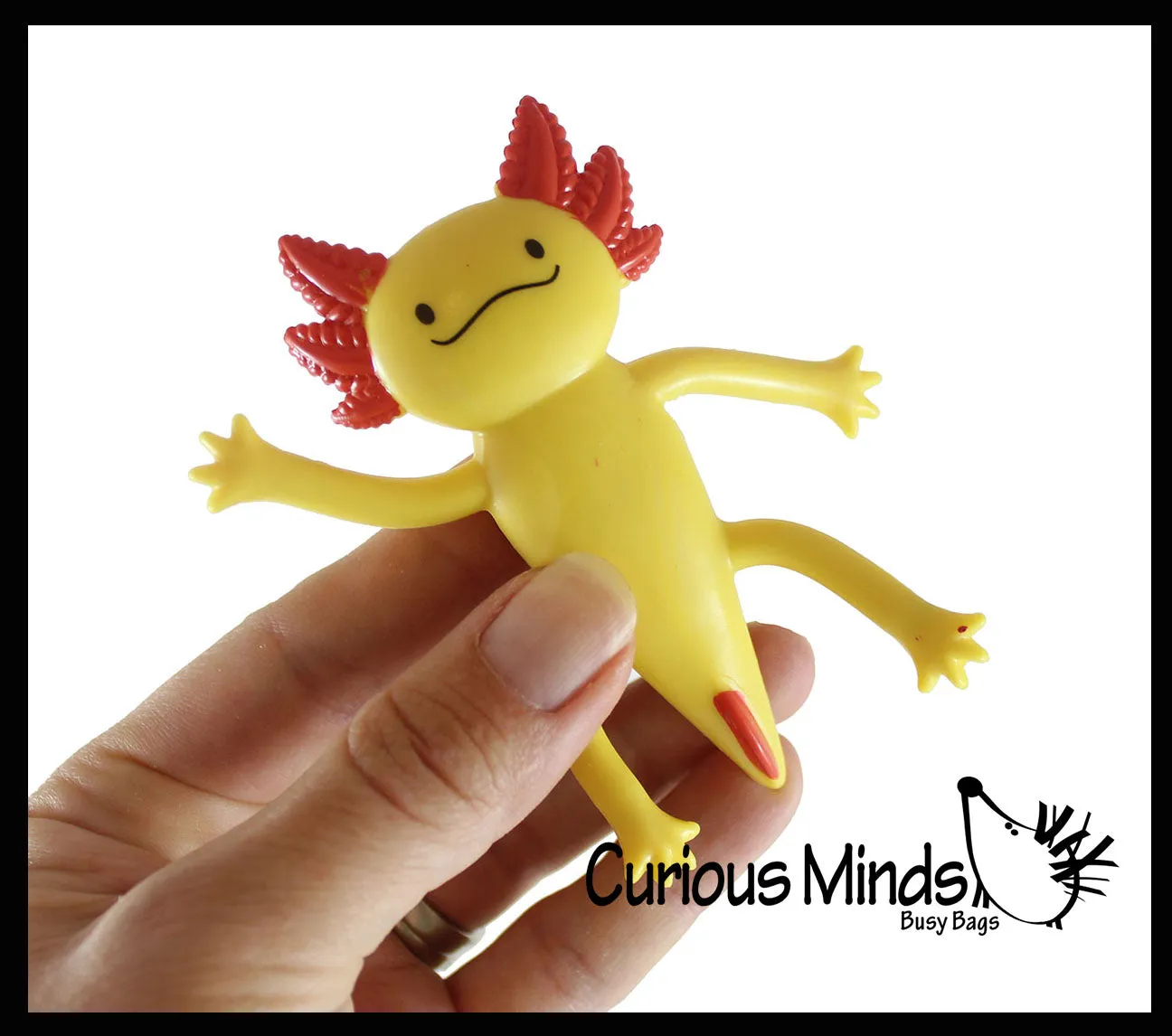 Axolotl Bendable Fidget Toys - Cute Mini Animal Figurines - Party Favors, Prizes