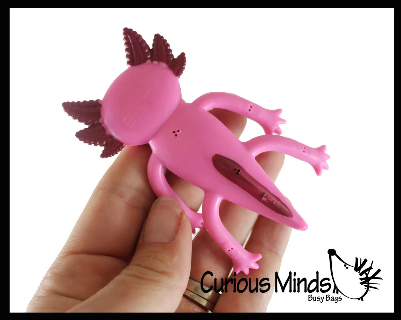 Axolotl Bendable Fidget Toys - Cute Mini Animal Figurines - Party Favors, Prizes