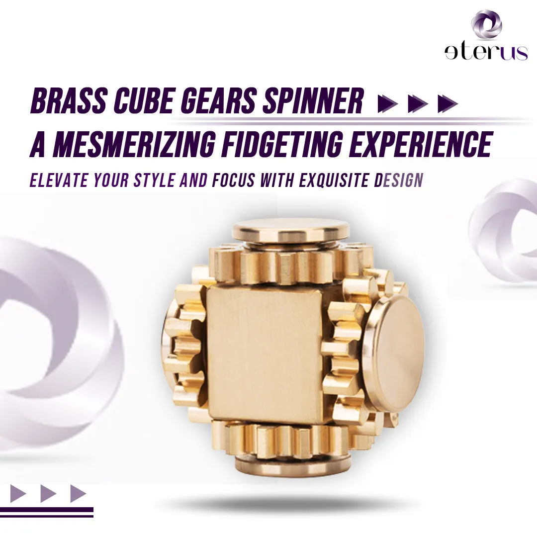 Brass Cube Gears Spinner by eterus
