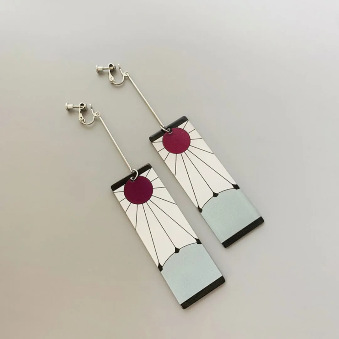 Cool Tanjiro Clip On Earrings | Demon Slayer Collectible Jewellery in India