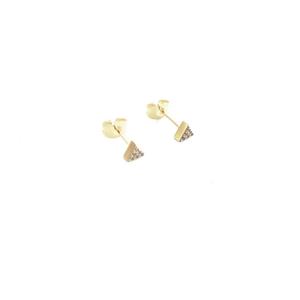 Crystal Triangle Stud Earrings