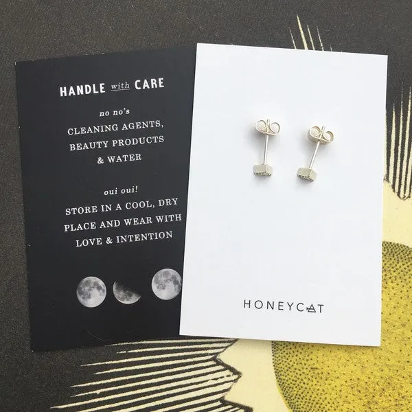 Crystal Triangle Stud Earrings