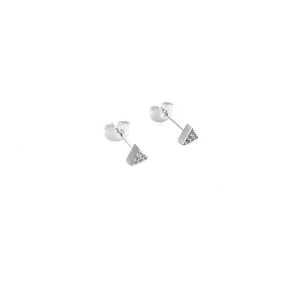 Crystal Triangle Stud Earrings