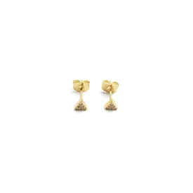Crystal Triangle Stud Earrings
