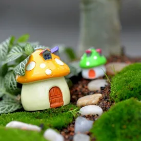 Fairy Garden Mushroom House Figurine