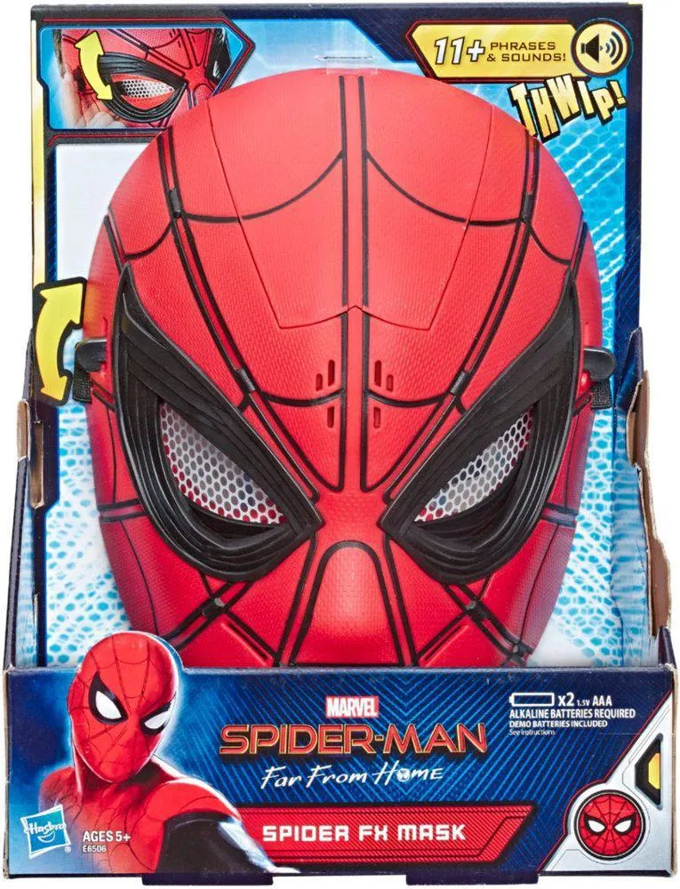 Hasbro Spider-Man Marvel Far from Home Spider FX Mask for Roleplay – Super Hero Mask Toy - Red