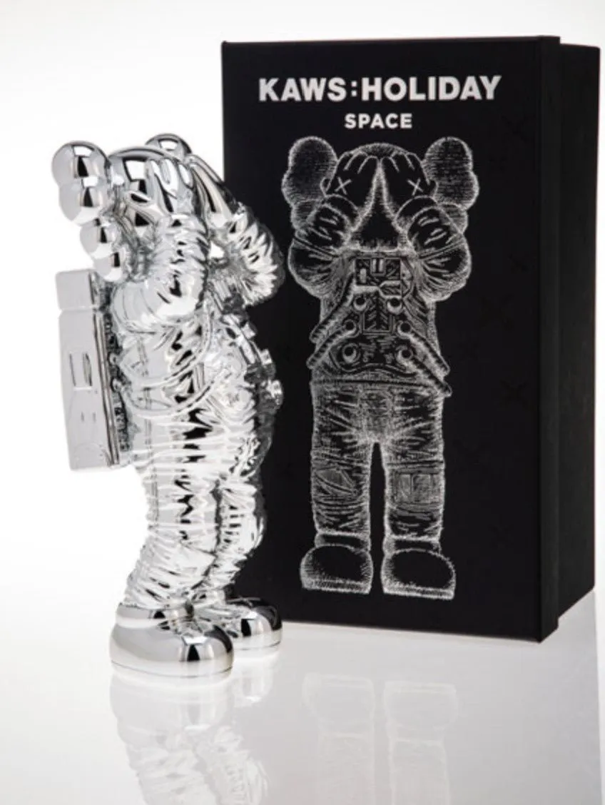 Holiday Space- Silver Fine Art Toy by Kaws- Brian Donnelly