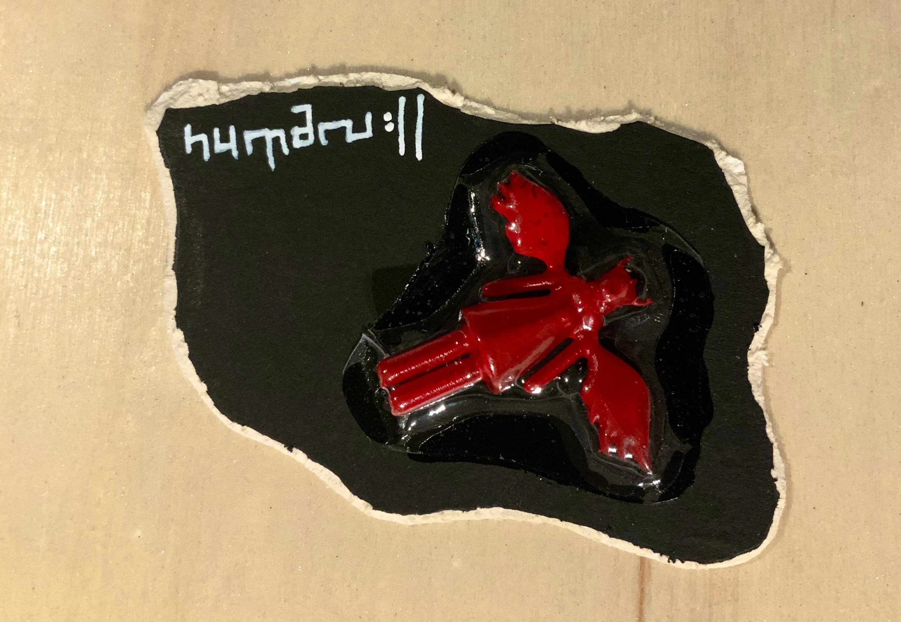 human://RIP lil devil, an angel hath fallen. A custom carded mini figure