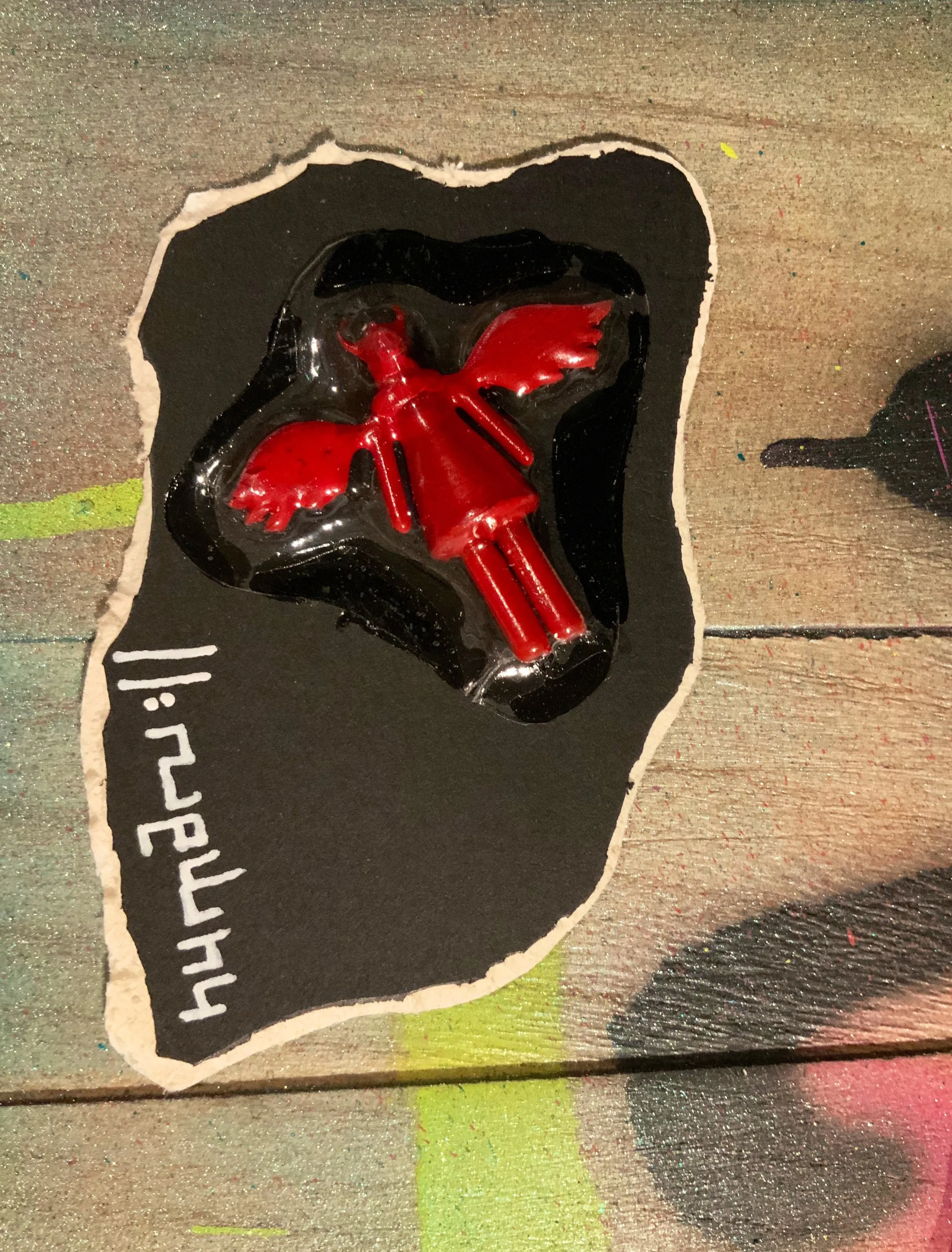 human://RIP lil devil, an angel hath fallen. A custom carded mini figure