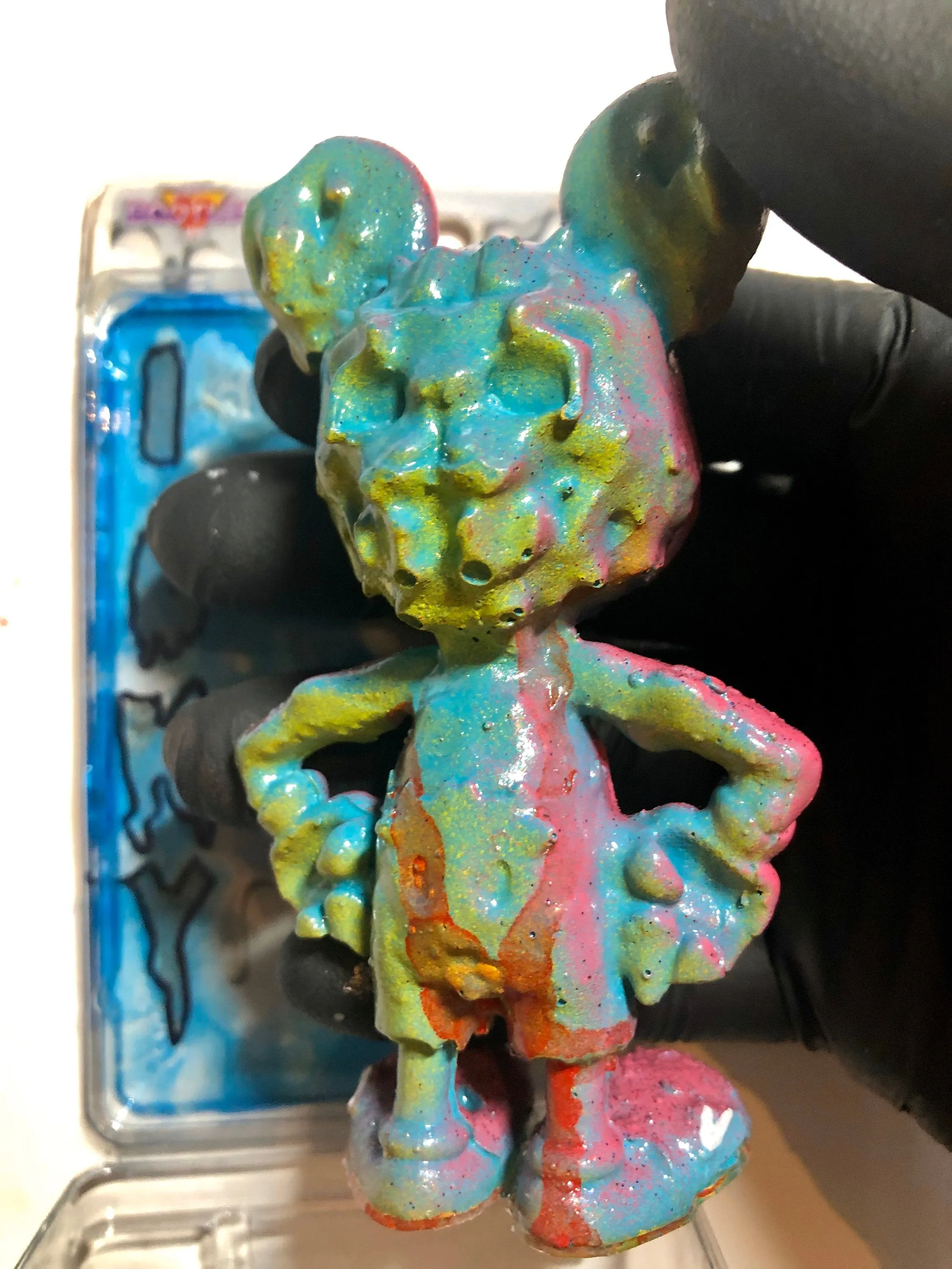 ICKY RAT Fink Jankwave X AEQEA Double-Sided Knockoff Bootleg Resin Toy Custom Painted Figure & Cardbacked Clamshell