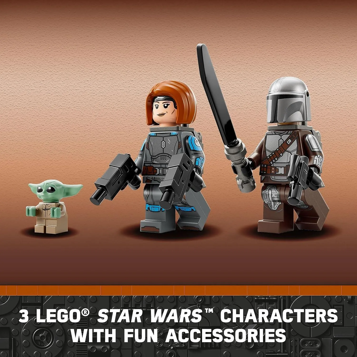 LEGO Star Wars Spider Tank 75361, Building Toy Mech from The Mandalorian Season 3, Includes The Mandalorian with Darksaber, Bo-Katan, and Grogu 'Baby Yoda' Minifigures, Gift Idea for Kids Ages 9 