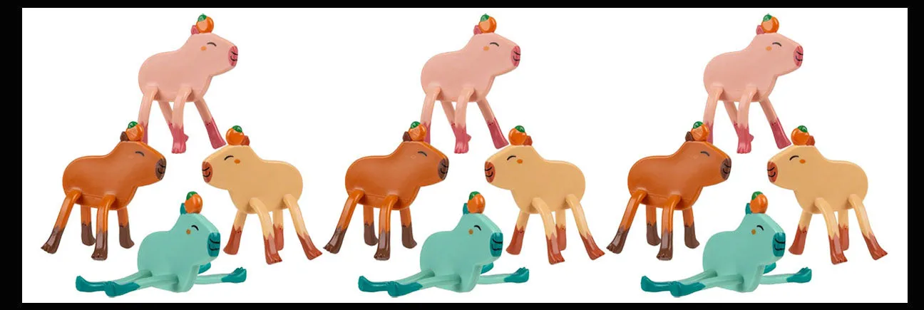NEW - Capybara Bendable Fidget Toys - Cute Mini Wire Movable Animal Figurines - Party Favors, Prizes, Collectable