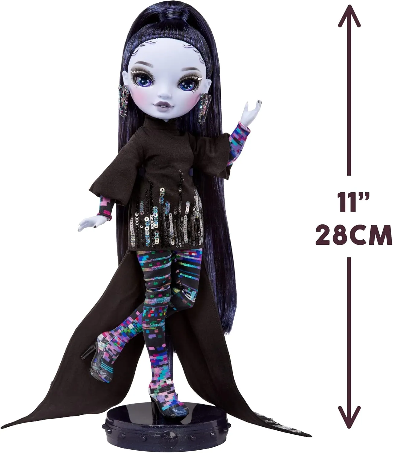 Rainbow High Shadow High Reina Glitch Crowne- Purple Fashion Doll. Fashionable Outfit & 10  Colorful Play Accessories. Great Gift for Kids 4-12 Years Old & Collectors