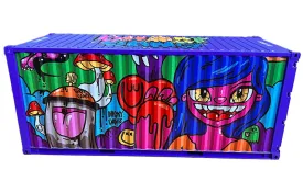Shipping Container Model Metal Art Toy by Nicky Davis- Ghost Gang