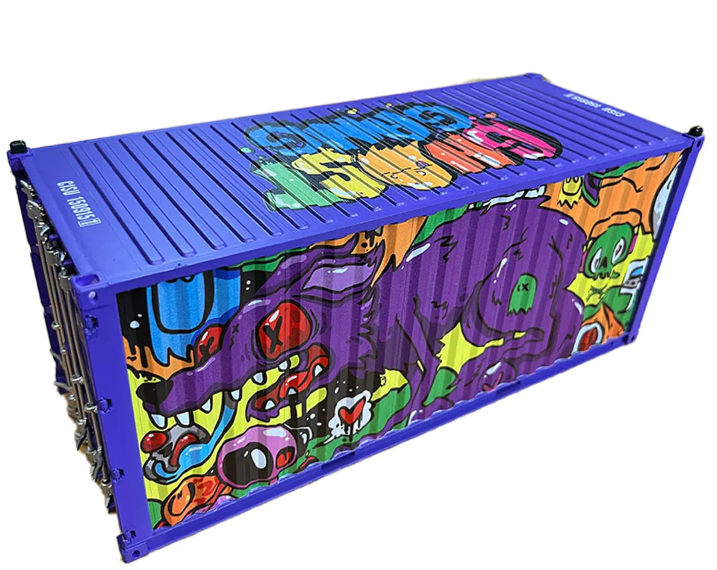 Shipping Container Model Metal Art Toy by Nicky Davis- Ghost Gang