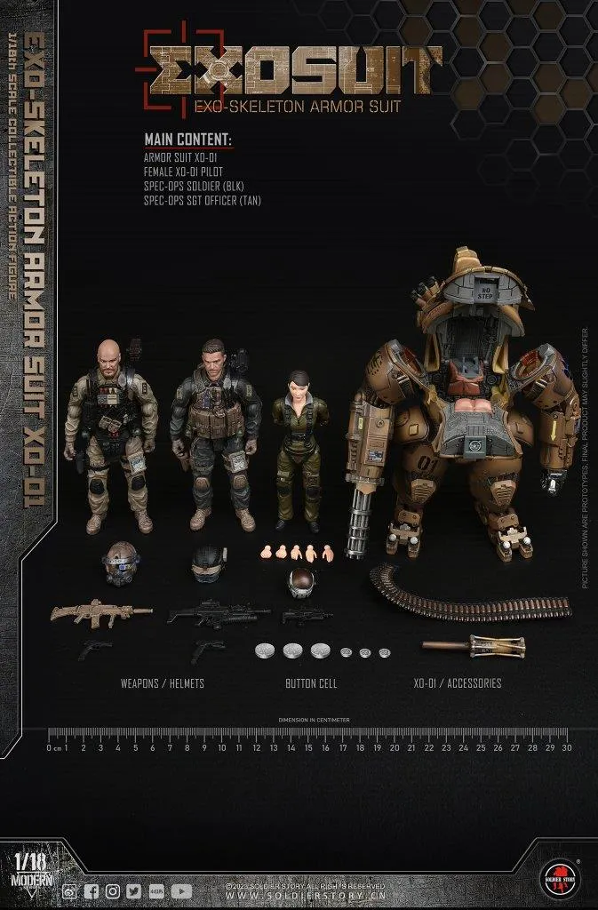Soldier Story 1/18 EXO Skeleton Armor Suit Set