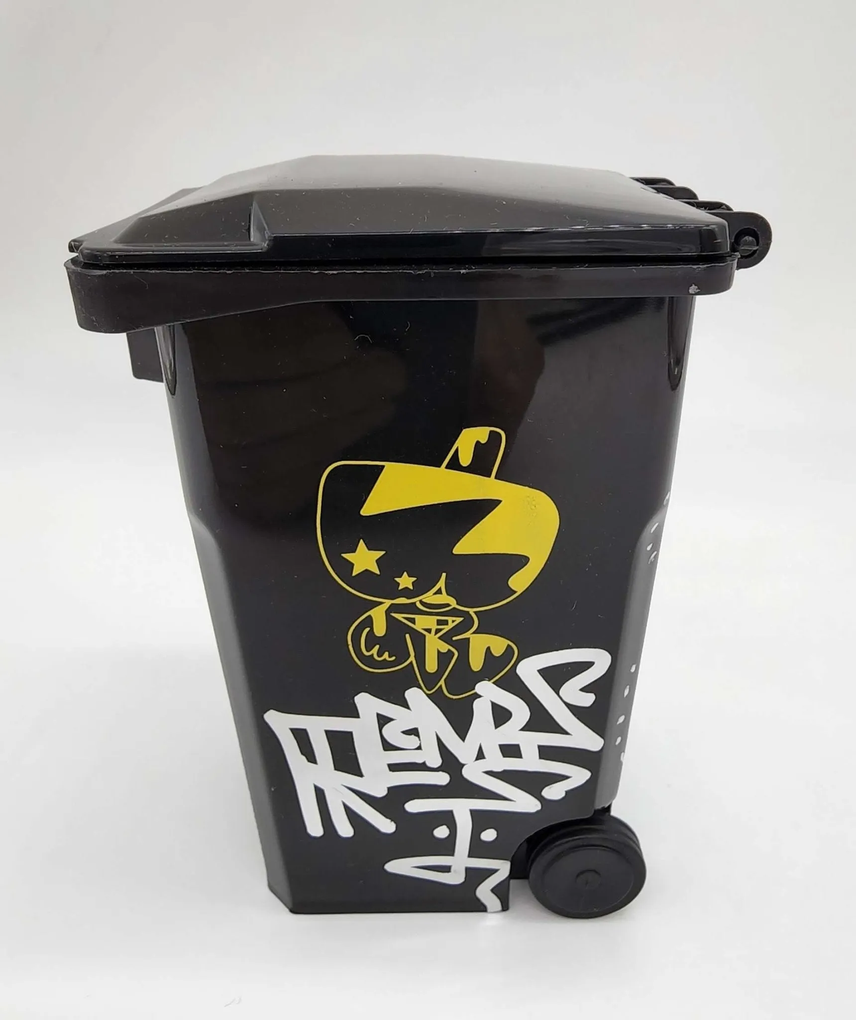 Tabletop Trashcan Hand Tagged HPM Art Toy by Remio