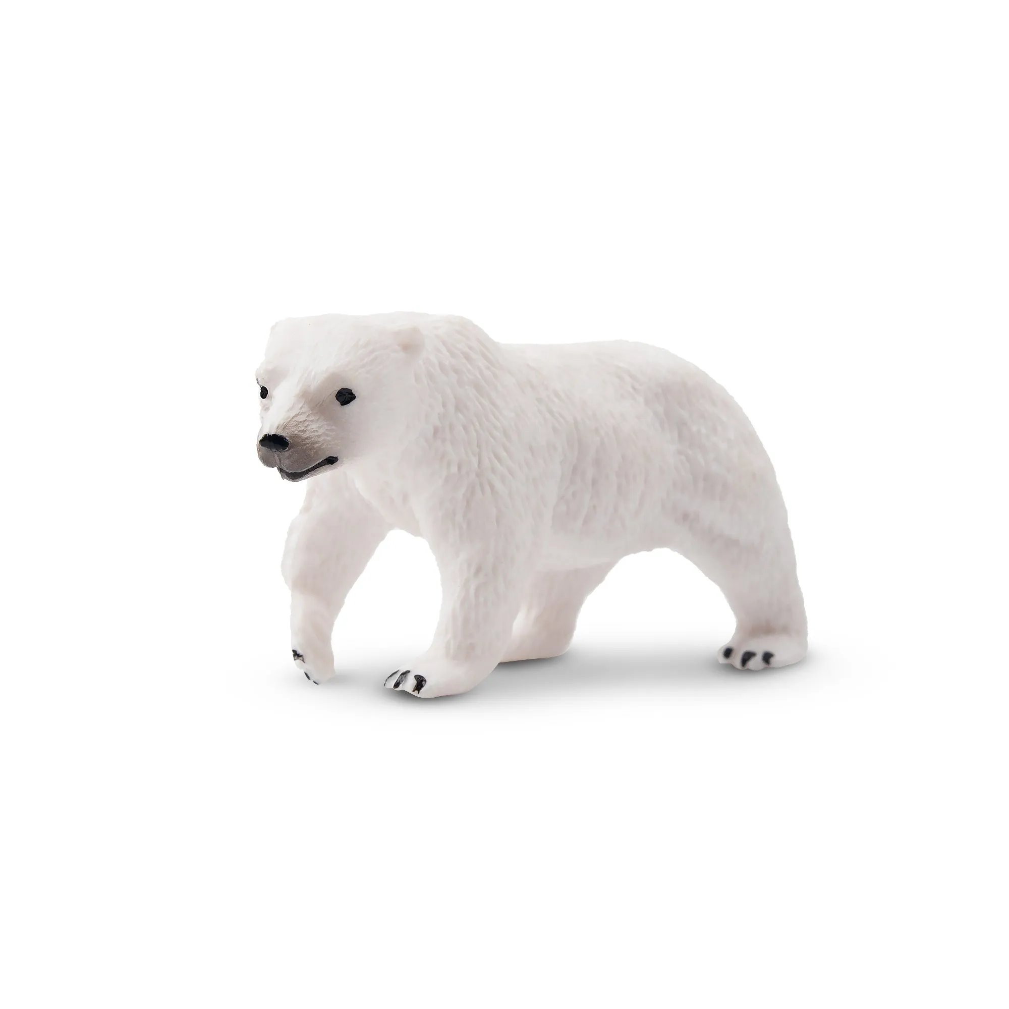 Toymany Walking Polar Bear Figurine Toy - Small Size