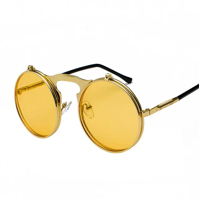 Vintage Steampunk Flip Up Men Sunglasses