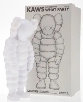 What Party Figure- White Fine Art Toy by Kaws- Brian Donnelly